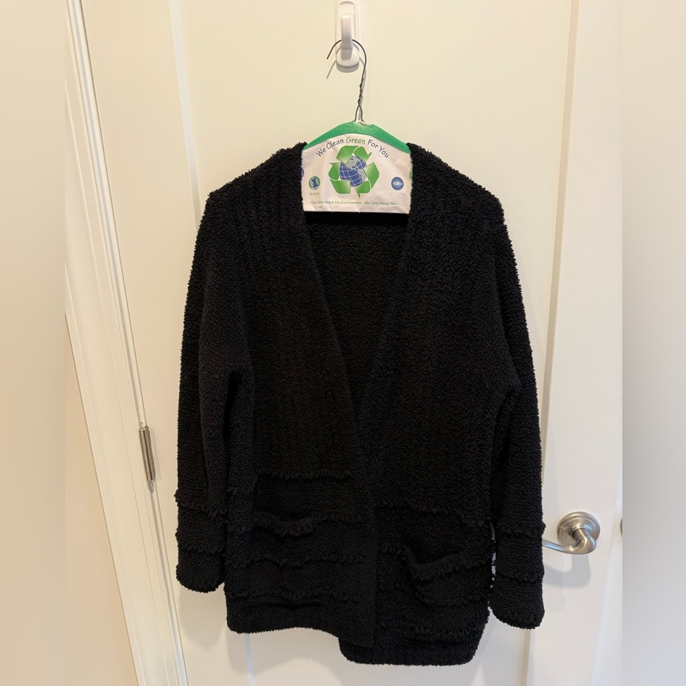 Barefoot Dreams CozyChic Black Cardigan Sweater